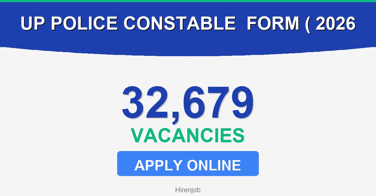 UP Police Constable Online Form (32,679 Post) – Start 2026 Recruitment - Recruitment Open