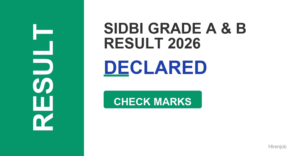 SIDBI Grade A & B Final Result Out - Check Score & Cutoff