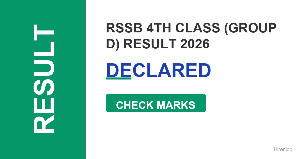 RSSB 4th Class (Group D) Score Card Result Out - Check Score & Cutoff