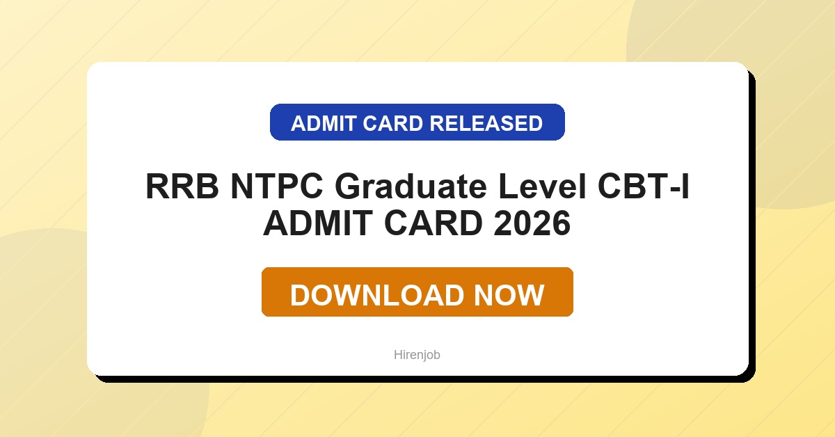 RRB NTPC Graduate Level CBT-I Exam Admit Card Out | Download Link Active 1 RRB NTPC Graduate Level CBT-I Exam Admit Card Out | Download Link Active