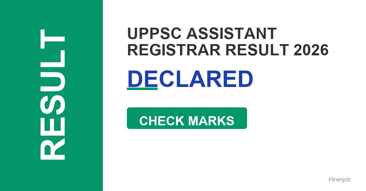 UPPSC Assistant Registrar Result Out - Check Score & Cutoff