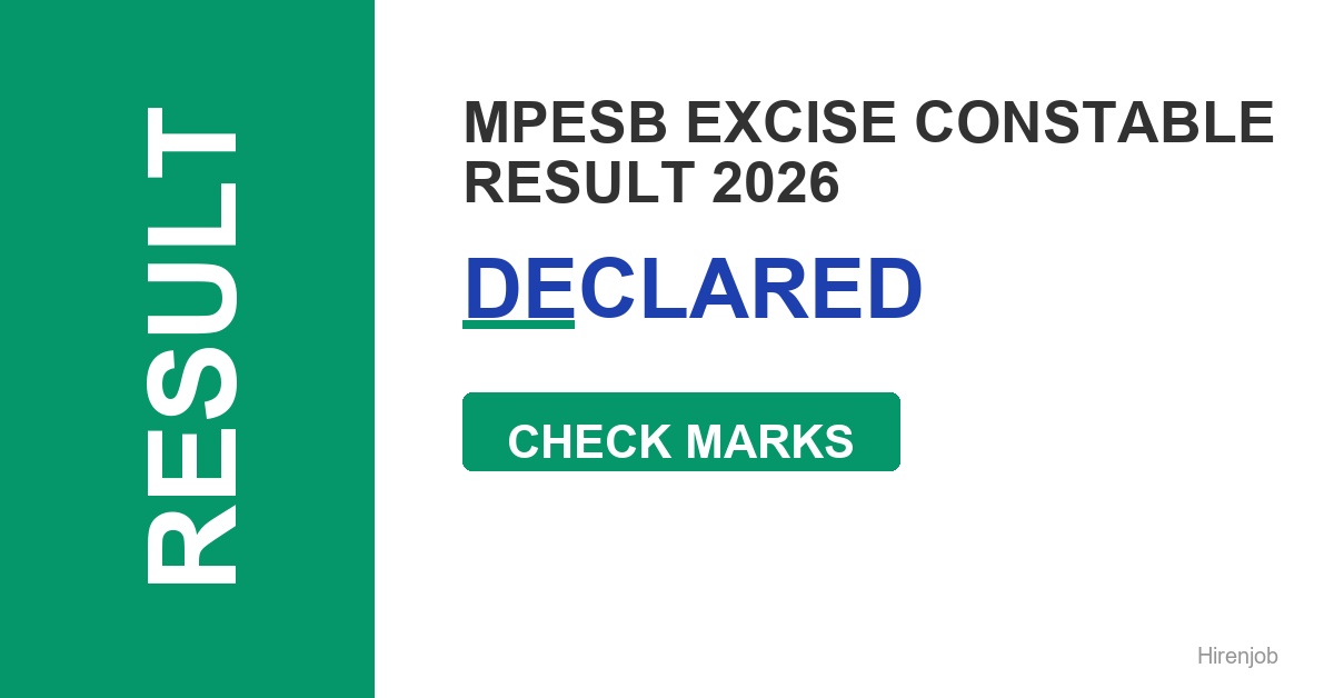 MPESB Excise Constable Result Out - Check Score & Cutoff