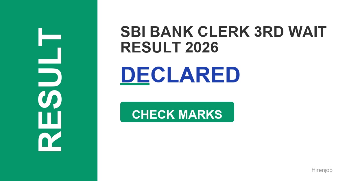 SBI Bank Clerk 3rd Wait List Result Out - Check Score & Cutoff