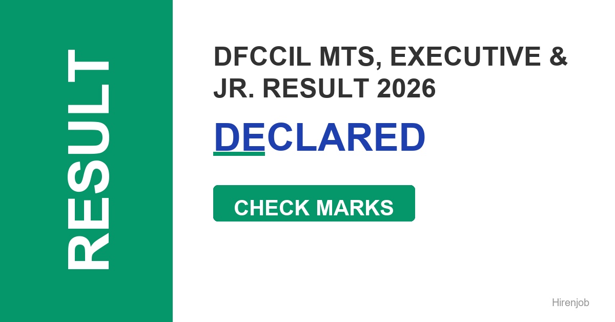 DFCCIL MTS, Executive & Jr. Manager Stage-II Result With Score Card Out - Check Score & Cutoff 1 DFCCIL MTS, Executive & Jr. Manager Stage-II Result With Score Card Out - Check Score & Cutoff